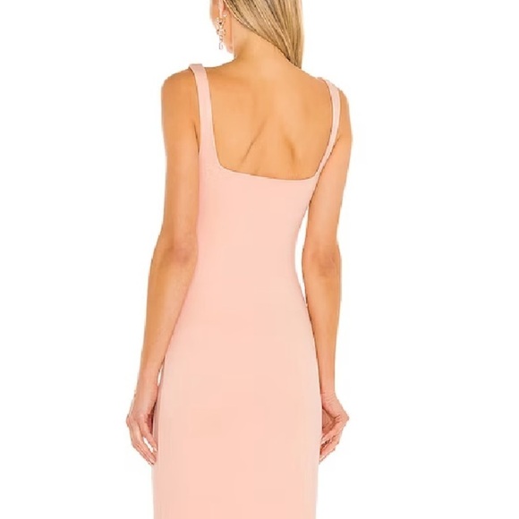 Lovers & Friends Donatella Square Neck Midi Dress In Blush Color Size Small - Picture 14 of 14